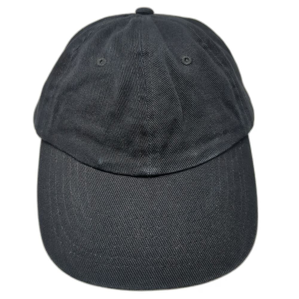 Chef Works Baseball Cap Black One Size Strapback Adjustable Solid Cotton Hat